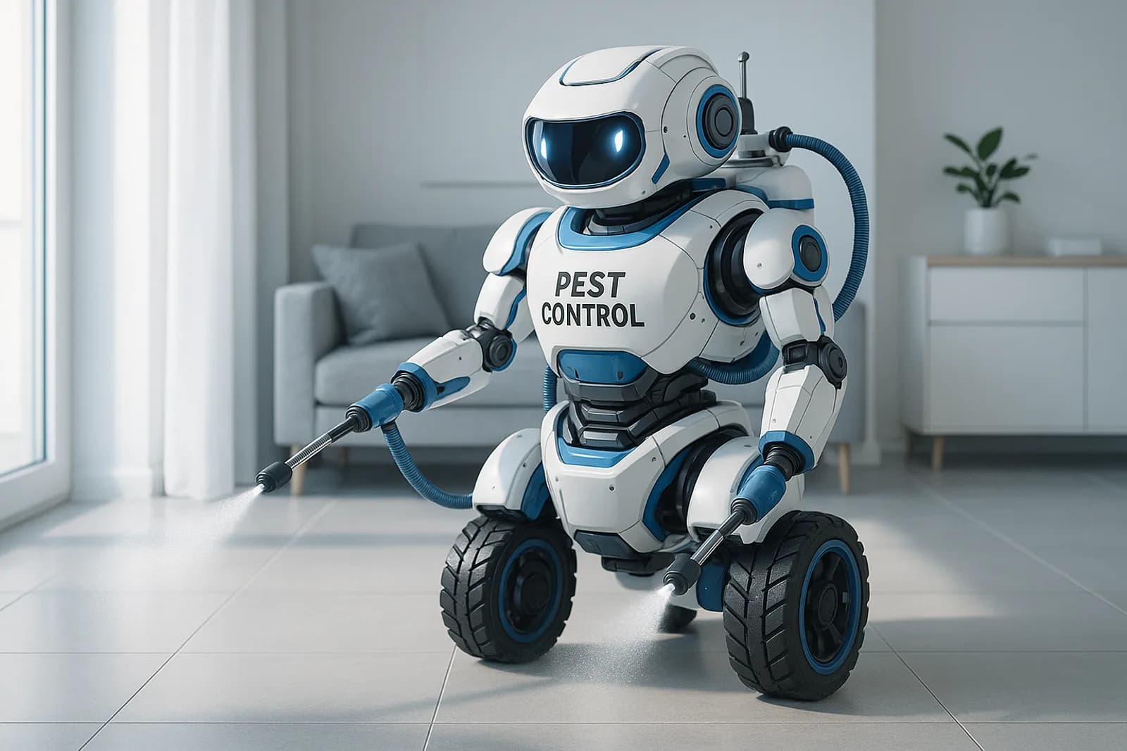 Robots fumigadores y limpiadores